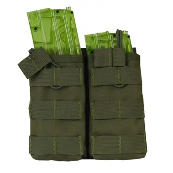 

Tactical MOLLE Double Open Top Mag Pouch M4/M16 Magazine Pouch Airsoft Military Paintball Gear Vest Accessory Pack