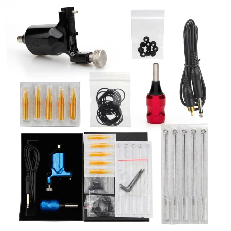 

Professional Rotray Machine Set Makeup Machine Tattoo Gun With Needle Clipcord Grip Tattoo Tip Allen Wrench#7022