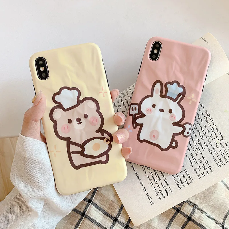 

Chef Small Animal Wrinkl Pattern Soft Case For iPhone 7 8 Plus Shockproof Case For iPhone XS Max XR 6s 6 Plus Phone Cover Funda