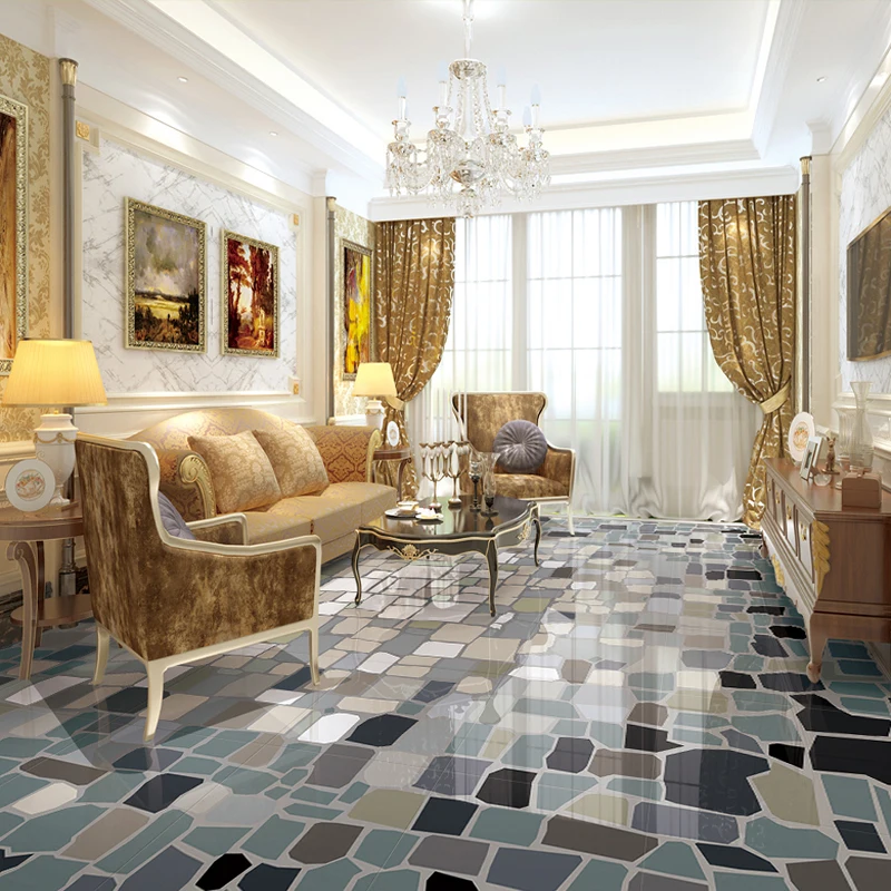 3D Flooring Wallpaper Modern Fashion Abstract Geometric Pattern Floor Tiles Mural PVC Waterproof Self-adhesive Kitchen Wallpaper 3D Flooring Wallpaper Modern Fashion Abstract Geometric Pattern Floor Tiles Mural PVC Waterproof Self-adhesive Kitchen Wallpaper