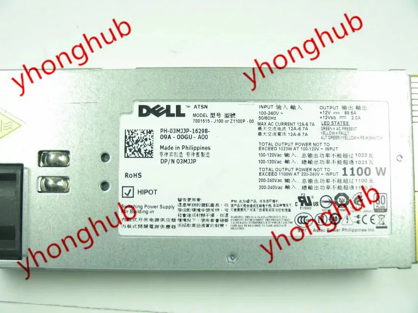DELL PowerEdge 1100W PSU 3 MJJP