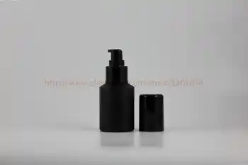 60ml painted black frosted Glass sloping shoulder bottle shiny black plastic sprayer/pump,perfume/mist bottle,lotion bottle