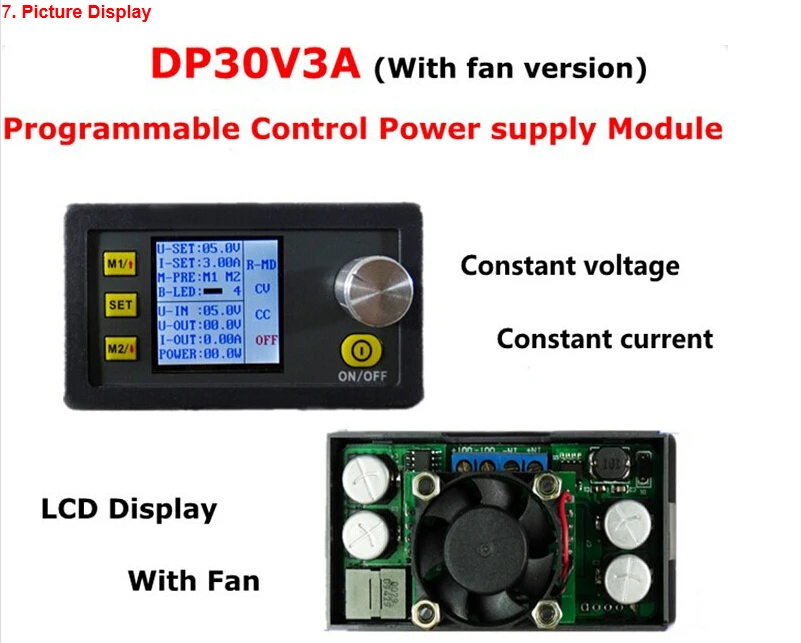 

DP30V3A Constant Voltage and Current Step-down Programmable Power Supply Module Buck Voltage Converter LCD Display Voltmeter