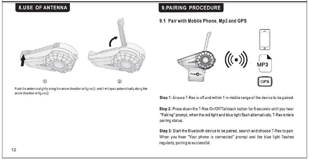 2pcsT-Rex+ 1pcL3+ 1pcL2 1500M 8-Way Full Duplex 8 Rider Bluetooth шлем домофон гарнитура дистанционное управление FM Радио MP3 gps вызов