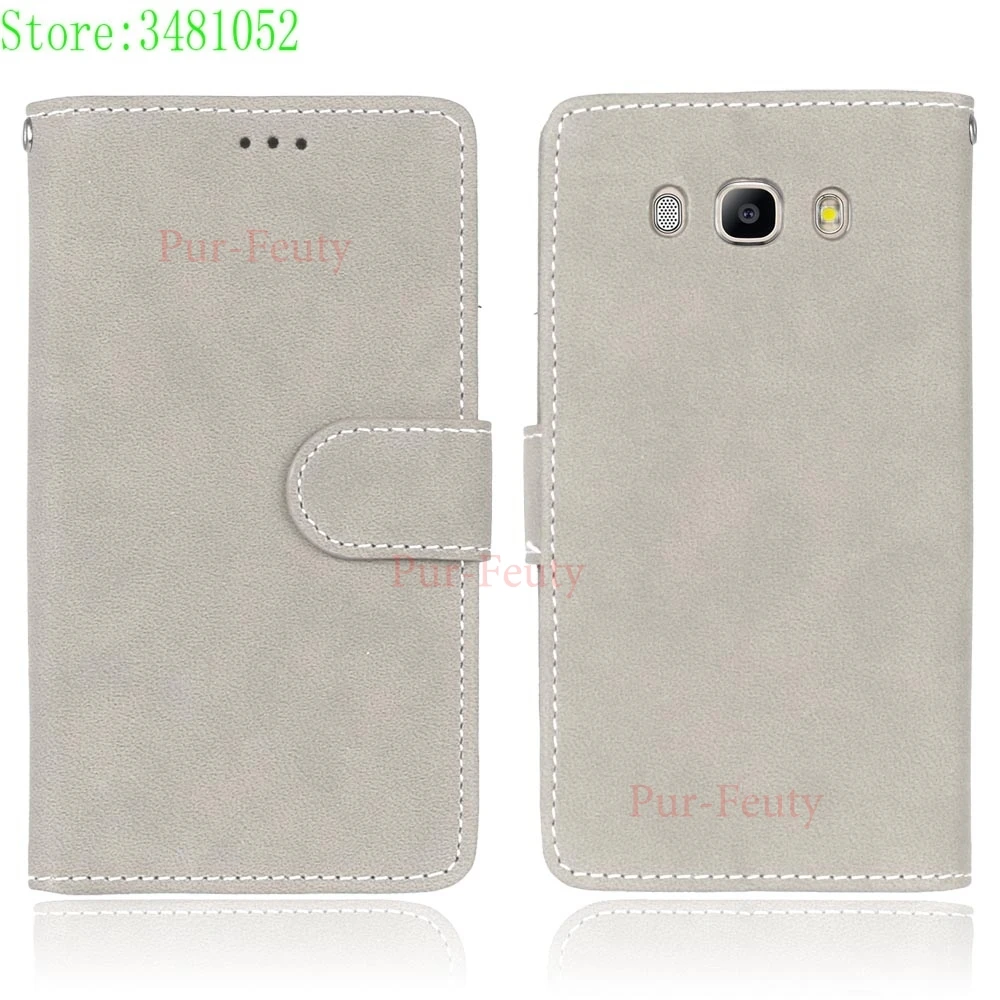 Gray Флип-чехол для телефона для samsung Galaxy J5 J 5 510 J510 J510FN SM-J510H/DS J510H/DS J510F SM-J510F SM-J510FN чехол кожаный чехол - Цвет: Gray