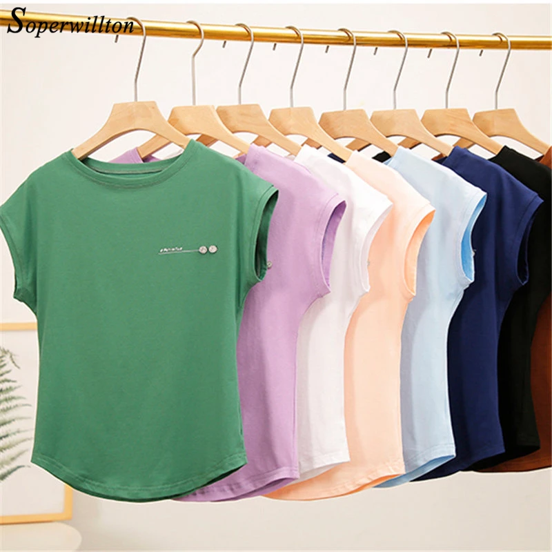 

Soft Slim tshirt women Summer Short Sleeve Tops Blue Black Purple female T Shirt Large Size Casual T-shirt Pink Tops S-3XL