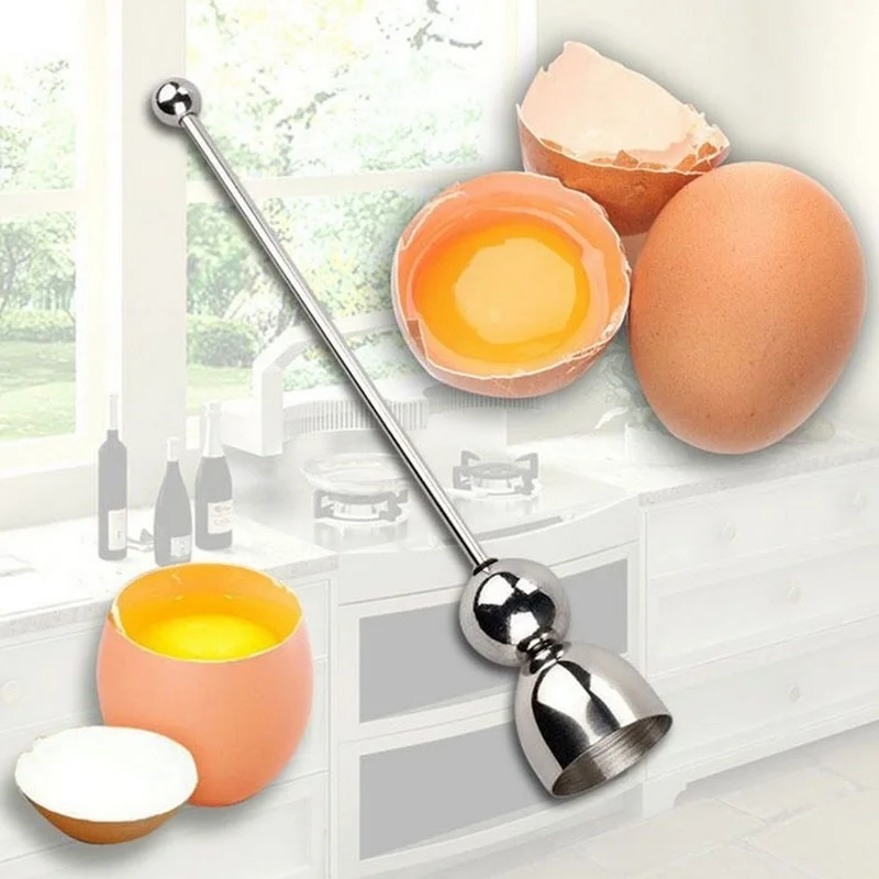 

Stainless Steel Egg Topper Shell Cutter Opener Boiled Raw Egg Open Kitchen Tool