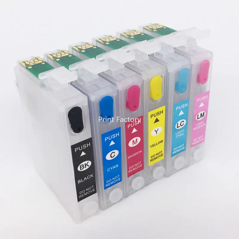 Многоразовый картридж с постоянным чипом для Epson RX615 R270 R290 Artisan 837 без чернил|refillable