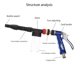 Автомобиль Многофункциональный Пены Высокой Давление снег пенообразователь очистки Стиральная Лэнс водяной пистолет средство, мыло