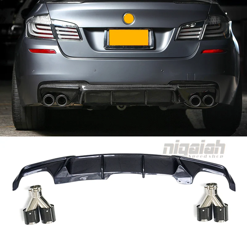 

Carbon fiber Rear diffuser M -tech for BMW F10 with Carbon fiber M dual tips