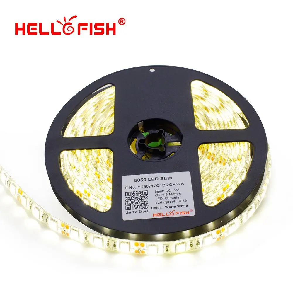 

5050 IP65 Waterproof LED strip LED flexible light LED tape 5M 300 led chips DC12V white warm white blue red yellow RGB