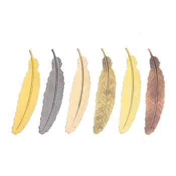 

Coloffice 2PCs Classical Metal Feather shape iron bookmark Gifts for Friends Creative Bookmark Office&School Supplies 11.5x2.3cm
