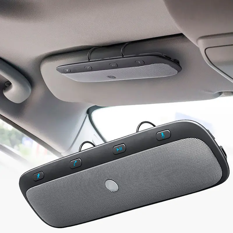 Bluetooth громкой связи автомобильный комплект перезаряжаемый Bluetooth спикер телефон MP3 музыкальный плеер Солнцезащитный козырек клип установлен комплект стерео