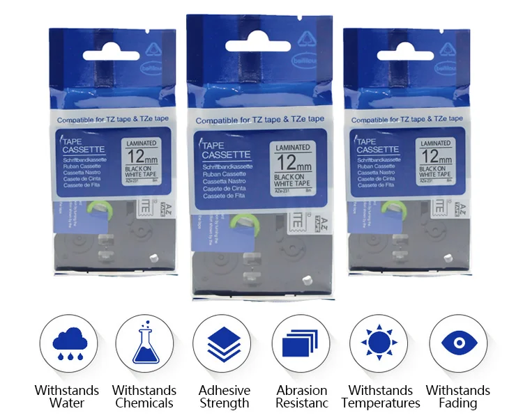 5 PK Compatible Label Maker Tape 18mm for Brother P-Touch TZ-241
