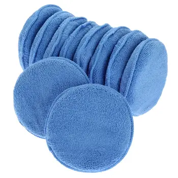 

YHYS Microfiber Wax Applicator 12pcs Car Cleaning Polish Wax Foam Sponge Polishing Sponge, Blue