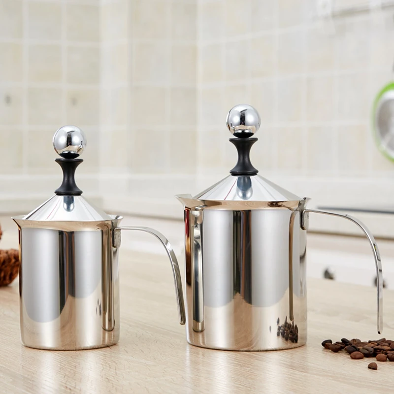 Вспениватель молока ручной из нержавеющей стали 400 мл 800 мл|pot|pots stainless steel |