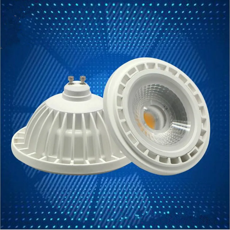 LED AR111 15W COB Bridgelux светодиодный прожектор ES111 QR111 GU10 G53 DC12V или AC85 265V Теплый Холодный
