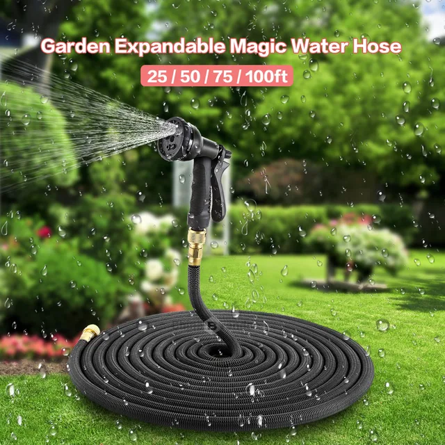 4 colors 100ft garden hose expandable magic flexible water hose hose plastic hoses pipe with spray - Garden Hose 4 colors 100ft garden hose expandable magic flexible water hose hose plastic hoses pipe with spray - Garden Hose