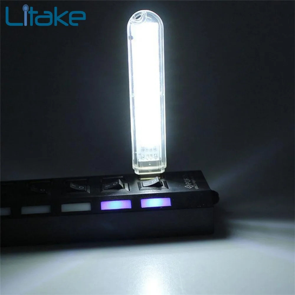 

Freeship Mini 8 LEDs USB 5V LED Night light Desk Book Reading Lamp Camping Bulb Children's gifts For Mobile Charger Laptops