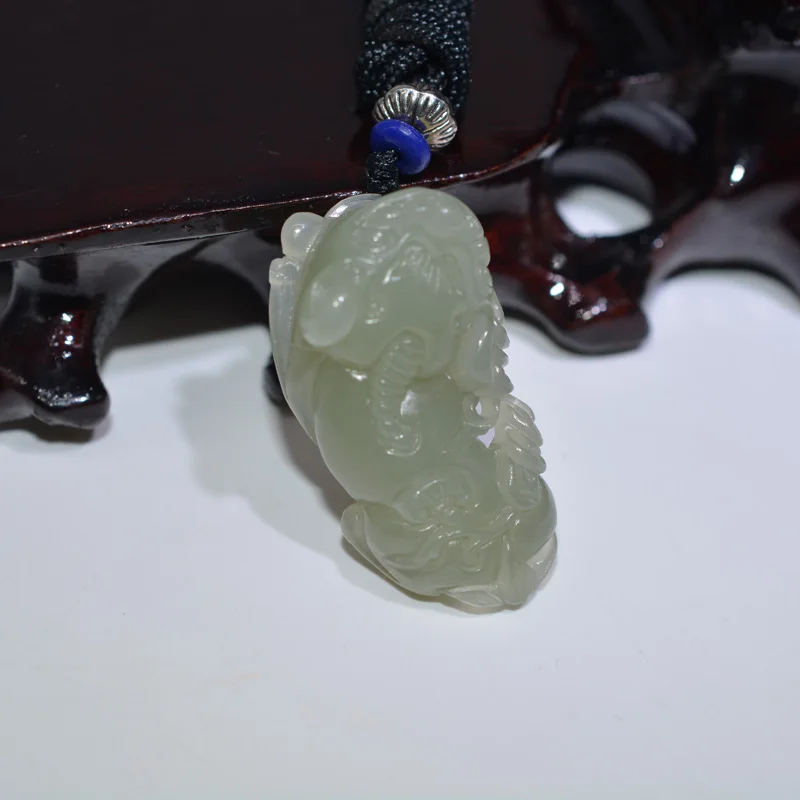 XinJiang HeTian Jade подвеска, Прямая поставка, счастливый амулет, пара влюбленных, отважных солдат, ожерелье для мужчин и женщин с цепочкой