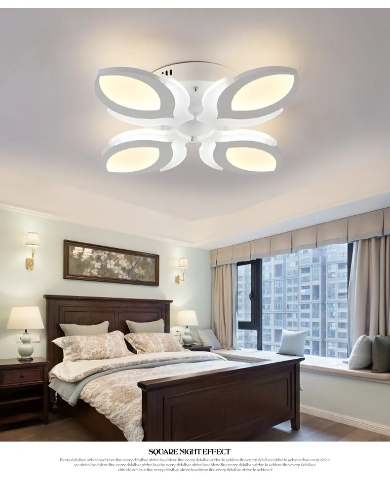 Светодиодный потолочный светильник в гостиной, мода, простая атмосфера, творческая личность, спальня лампа