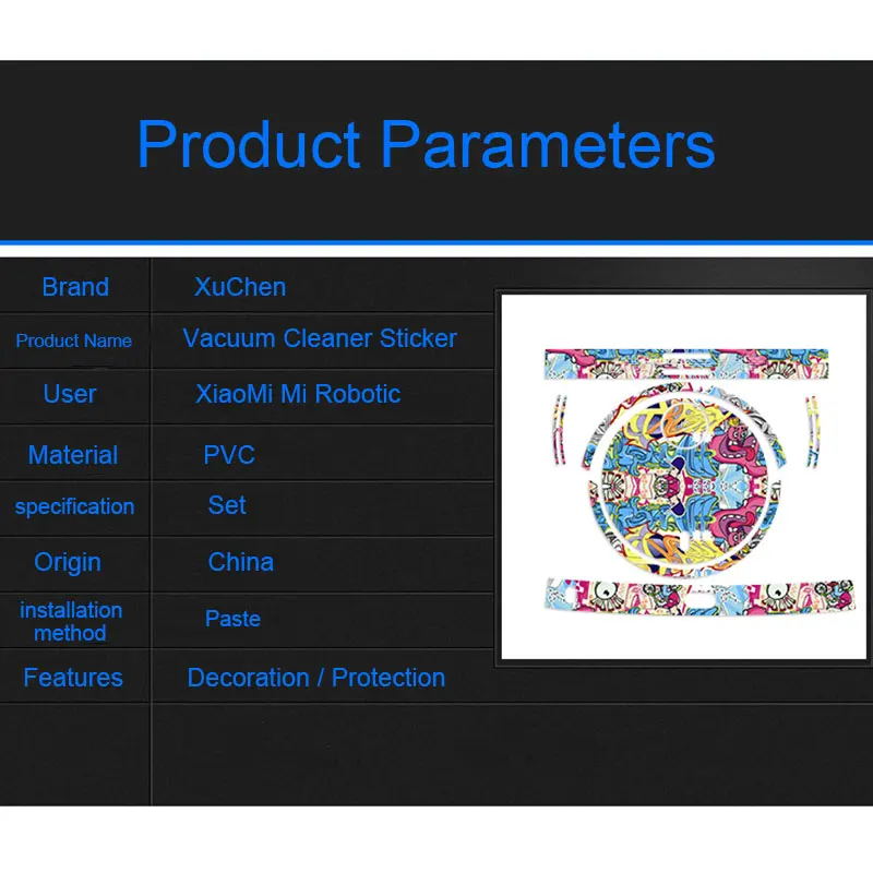 Виниловая наклейка с изображением уличного граффити для Xiao mi Robot Cleaner mi, Роботизированная наклейка, защитная пленка 17822