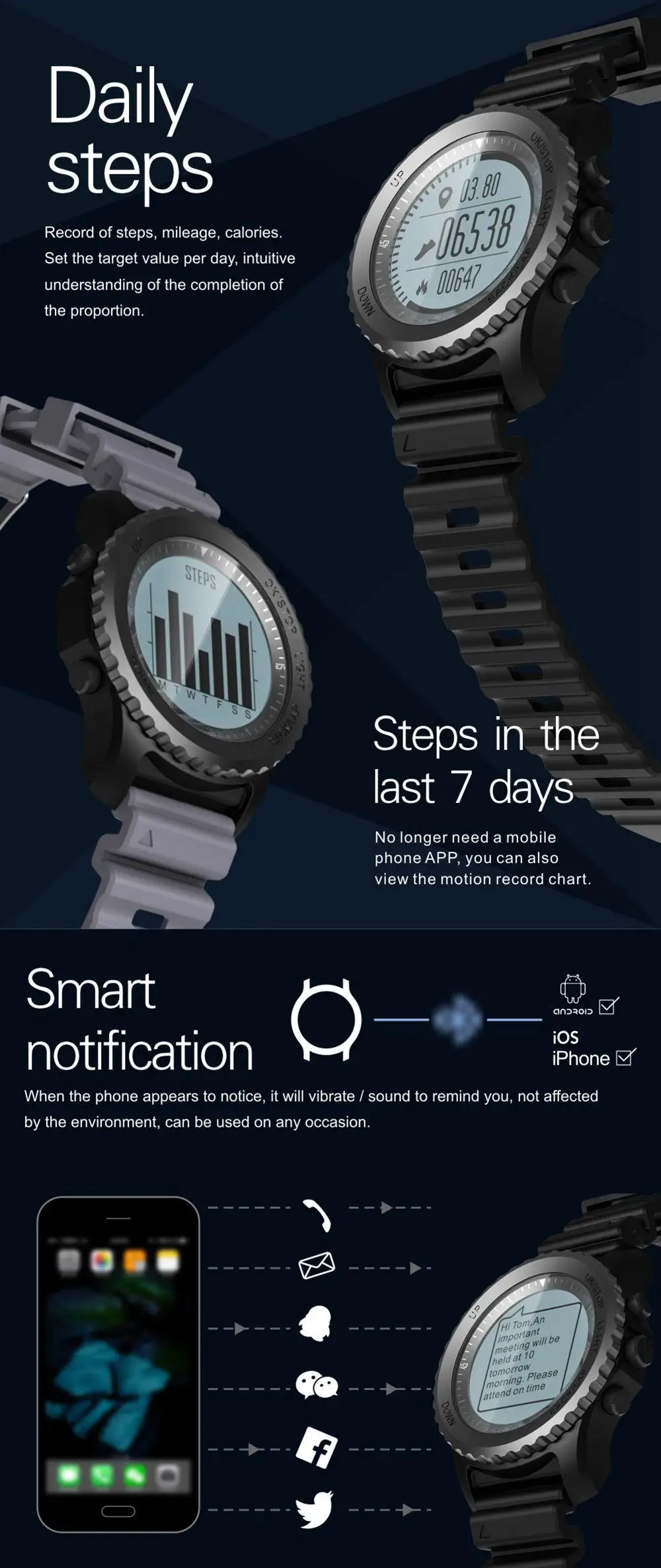 MAKIBES G07 GPS SPORTS WATCH BLUETOOTH SMART WATCH IP68 WATERPROOF SMARTWATCH 255893 32