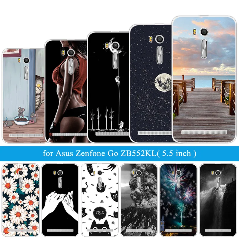 Для Asus Zenfone Go ZB552KL чехол мягкий TPU Тонкий силиконовый для телефона защитный
