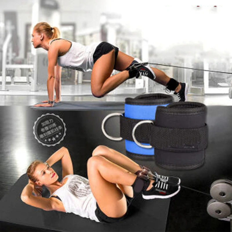 Black Blue Red Fitness Ankle Straps Practical Exercise Ankle Cuffs Padded Ankle Strap for Legs Abs and Gluteus Exercises (5)