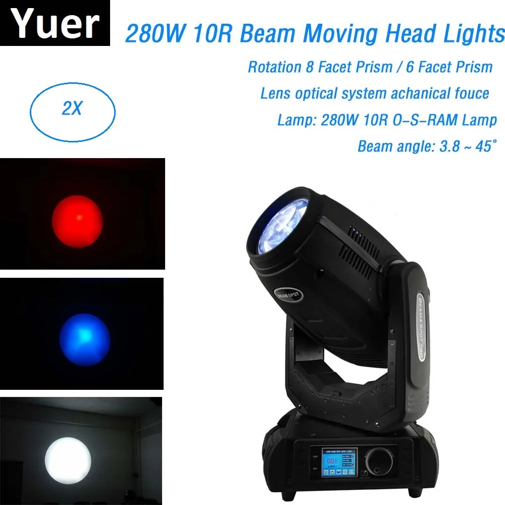 280W 10R Lyre Beam Spot Moving Head Lights Sharpy Beam 280W Beam 10R Stage Lights IP20 Perfect For Dj Luces Concert Disco Lights