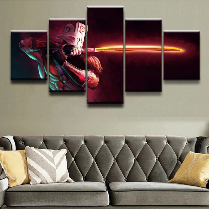  Framework 5 Panels DOTA 2 Juggernaut Modern Home Decorative Canvas Printed Painting Wall Art For Li