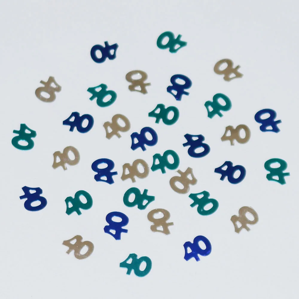 

40 Years Old Men Women Lady Happy Birthday Party Table Scatter Confetti Colorful Number Digitals Age 40th Birthday Decorations