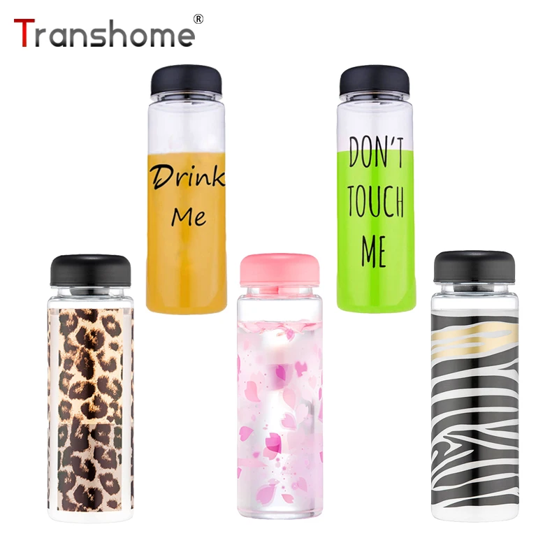 

Transhome Water Bottle 500ml Creative Plastic Large Capacity Unbreakable Leak-proof Juice Bottles with Tea Infuser for Sport