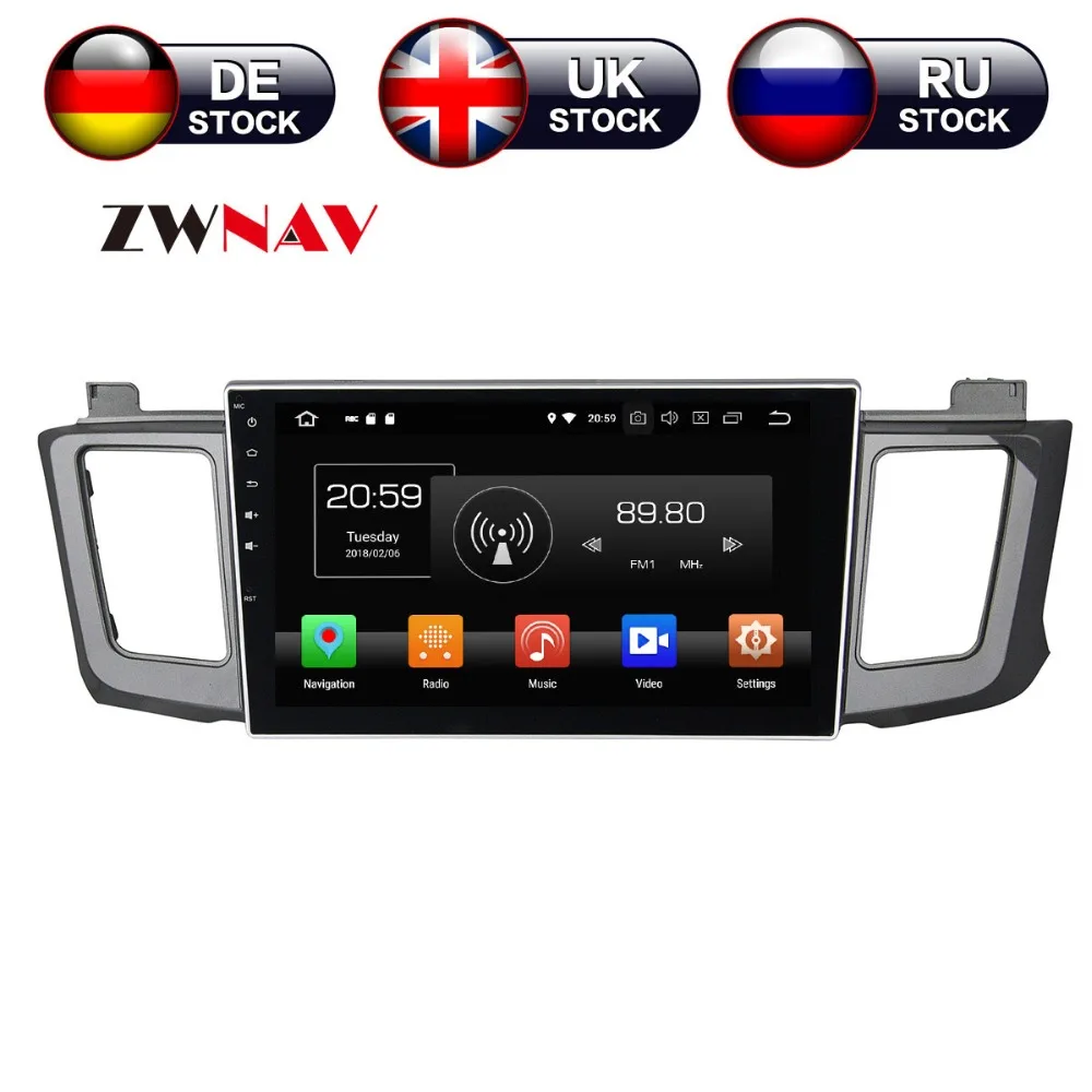 Best 10.1 inch Android 9 Car GPS Navigation System Car CD DVD Player for Toyota Rav4 2012-2015 Stereo Auto Radio Head Unit 0