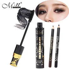 М. N MENOW Марка Водонепроницаемый Curl Тушь для ресниц с силиконовым Кисточки головы с подарком карандаш для бровей и Подводка для глаз карандаш Средства ухода для век Макияж комплект