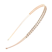 Элегантные металлические бриллиантовые повязки на голову, роскошные Кристальные повязки на голову, стразы, повязка на голову для модных женщин, ювелирные изделия для волос