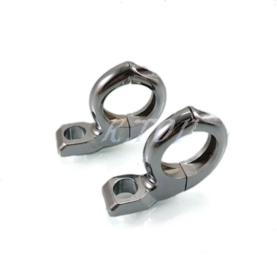 

1'' 25mm Chrome Turn Signal HandleBar Clamp On Mirrors Adapter Mount ATV Motorcycle Scooter