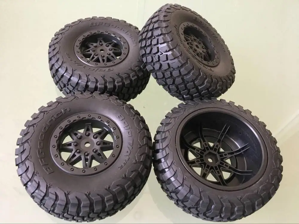 1/10 Набор шин для короткого хода VKAR HQ727 Ремо slash Hobao 10SC yeti 90050 90068 4 шт.|Детали и