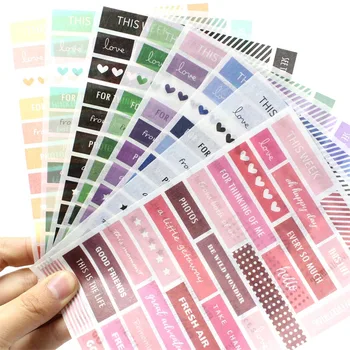 

KSCRAFT 8pcs Phrase Stickers for DIY Scrapbooking/photo album Decoration Card Making Crafts