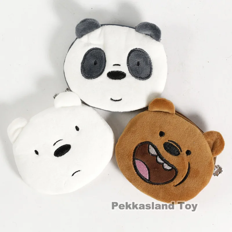 

We Bare Bears Panda Grizzly Ice Polar Bear Plush Bag Plush Bags Soft Stuffed Toys Dolls 10pcs/lot