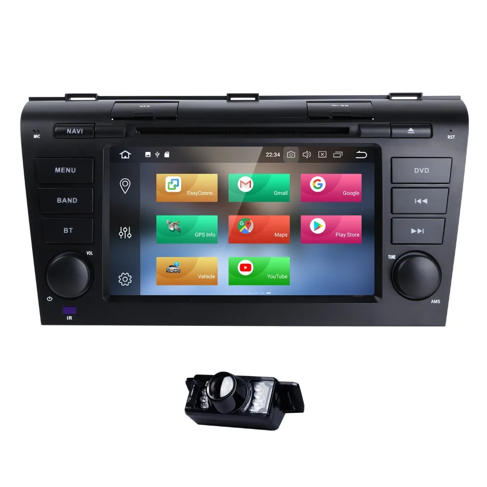 Sale Hizpo Android 8.0 AutoRadio Car DVD Multimedia For MAZDA 3 2004/2005/2006/2007/2008/2009 Navigation GPS Player RAM 4GB ROM 32GB 2