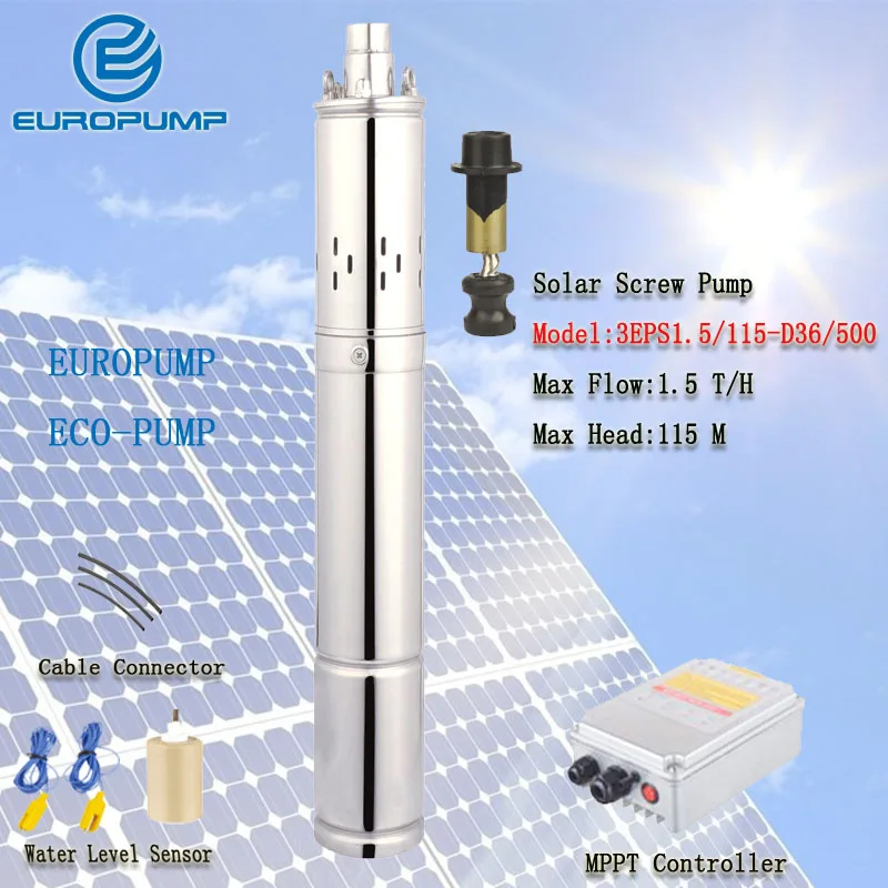 EUROPUMP MODEL(3EPS1.5/115-D48/500) SS304 Best Price Of solar water pump for garden and farm submersible | Обустройство дома