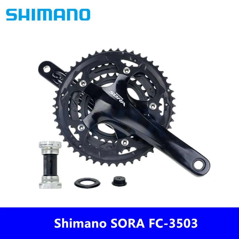 Новое и оригинальное Shimano Сора FC-3503 тройной велосипед с кривошипной системой велосипед 3 х 9 система переключения скоростей 50/39/30 170 мм зубов с BB