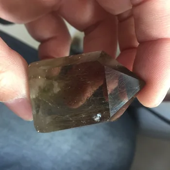 

43g NATURAL RUTILATED Quartz Crystal AAA++++ High Quality Healing Single Point Wand for Wedding Decoration