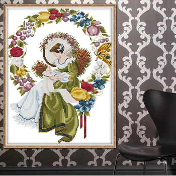 

An embroidery woman girl needlework,DIY cross stitch,sets for embroidery kits cross-stitching,wall home decor