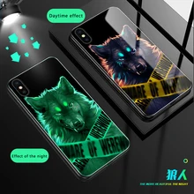 Luminous Glass Case For Xiaomi MI8 8SE 6X 5X MIX2 MXI2S Mi Note3 back Cover For