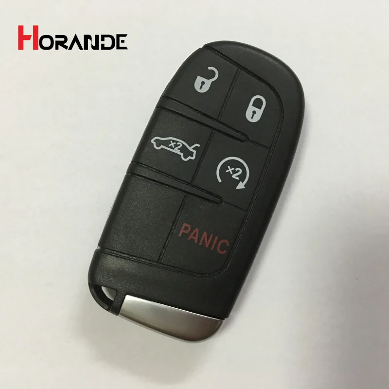 Horande 5 Button Remote Key Cover Fob for Chrysler 300 Dodge Challenger Charger Dart Durango Journey