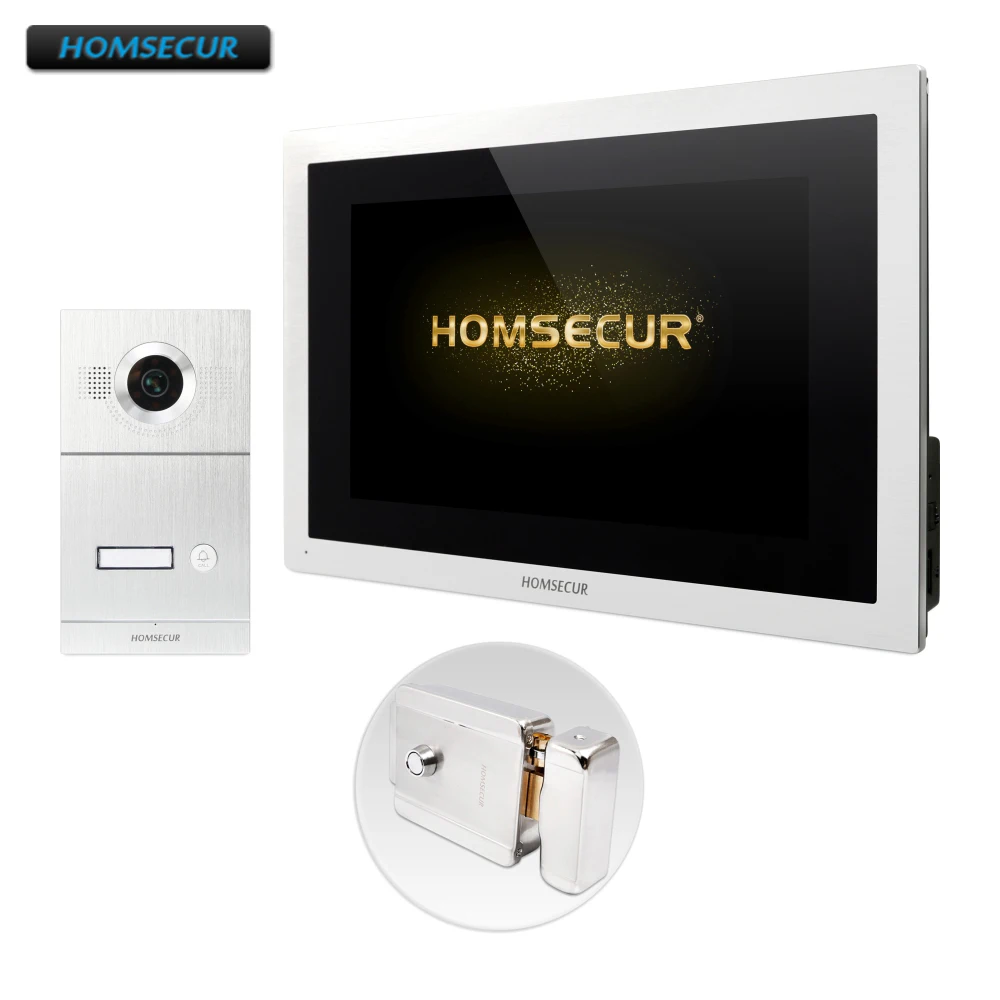 HOMSECUR 4 провода Hands-free видео домофон система вызова с камера из алюминиевого сплава BC121HD-1S + BM114HD-S