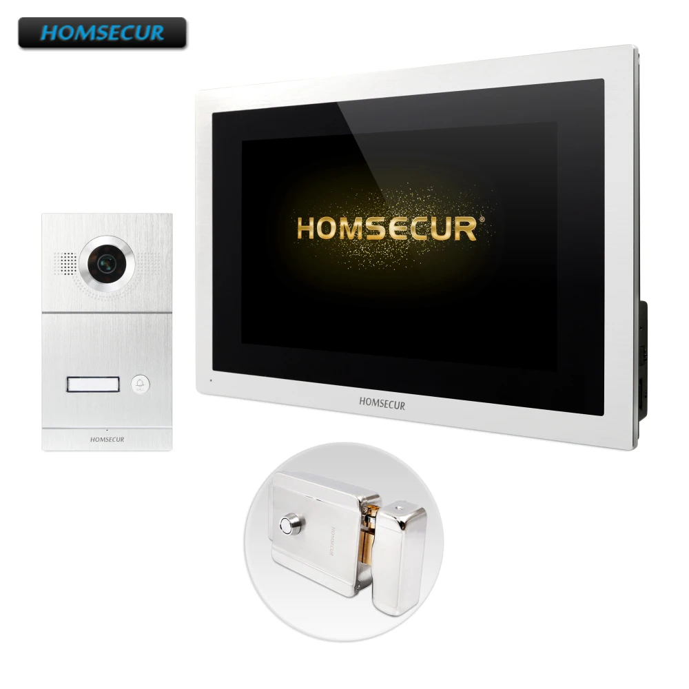 HOMSECUR 4 Wire Hands-free Video Door Entry Phone Call System with Aluminium Alloy Camera BC121HD-1S+BM114HD-S HOMSECUR 4 Wire Hands-free Video Door Entry Phone Call System with Aluminium Alloy Camera BC121HD-1S+BM114HD-S