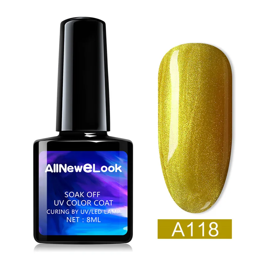 Allnewelook летний Гель-лак для ногтей желтый Полупостоянный цветной стойкий 8 мл замачиваемый УФ-Гель-лак УФ светодиодный грунтовка для ногтей